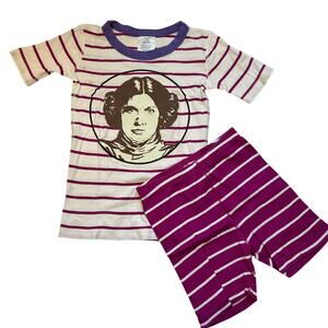 Hanna Andersson Star Wars Princess Leia Short John Pajamas - Size 130 (US 8)